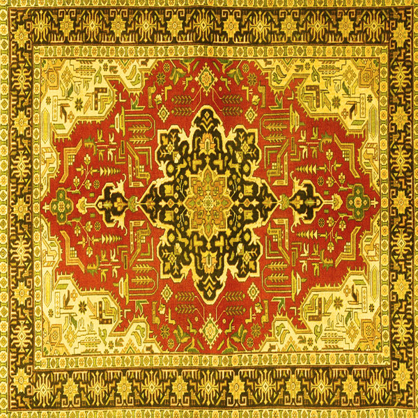 Rug Tycoon Machine Woven / Power Loomed Yellow/Red/Brown Rug Wayfair